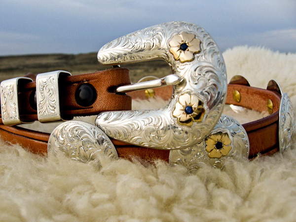 Sterling & Gold Western Belt Buckles Made & Engraved By Hand in Texas